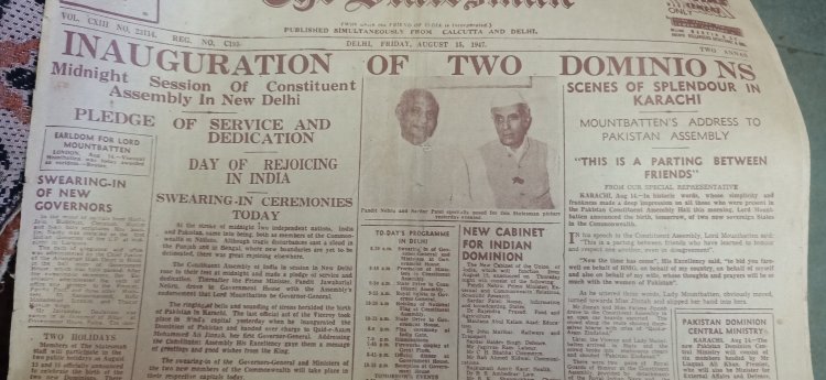 महंगे धन की तरह संभाल कर रखा है आज़ादी  की खबर लाने वाला अखबार  , रतलाम  के भंवरलाल जैन के पास है कई नायाब दस्तावेजो का अदभूत संग्रह