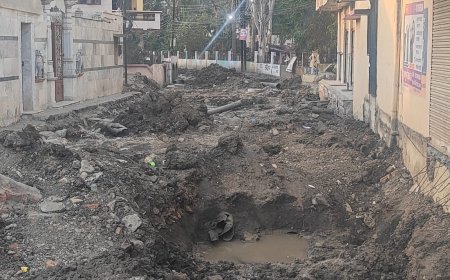 लापरवाही के ‘‘अमृत’’ से लोगों की जान मुसीबत में..  -सड़क के बीच गड्ढ़े, किनारे पर खाईयां, - एक जान जाने के बाद भी नहीं जाग रहे जिम्मेदार