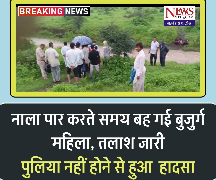 भारी बारिश के बीच दर्दनाक हादसा, नांदलेटा में पानी में बही दादी और पोती! पोती आगे जाकर निकली, लेकिन दादी का नहीं लग रहा सुराग!!