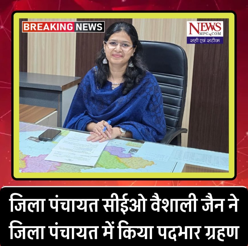 आईआईटियन और UPSC टॉपर रहीं IAS वैशाली जैन ने संभाला जिला पंचायत ceo का दायित्व