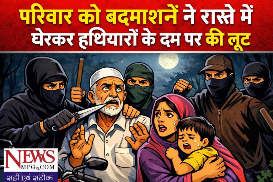 बाजना के पास देर रात लूट, गर्दन पर चाकू रखकर  6 बदमाशों ने परिवार को बनाया निशाना , राजस्थान के कुशलगढ़ निवासी परिवार के साथ वारदात