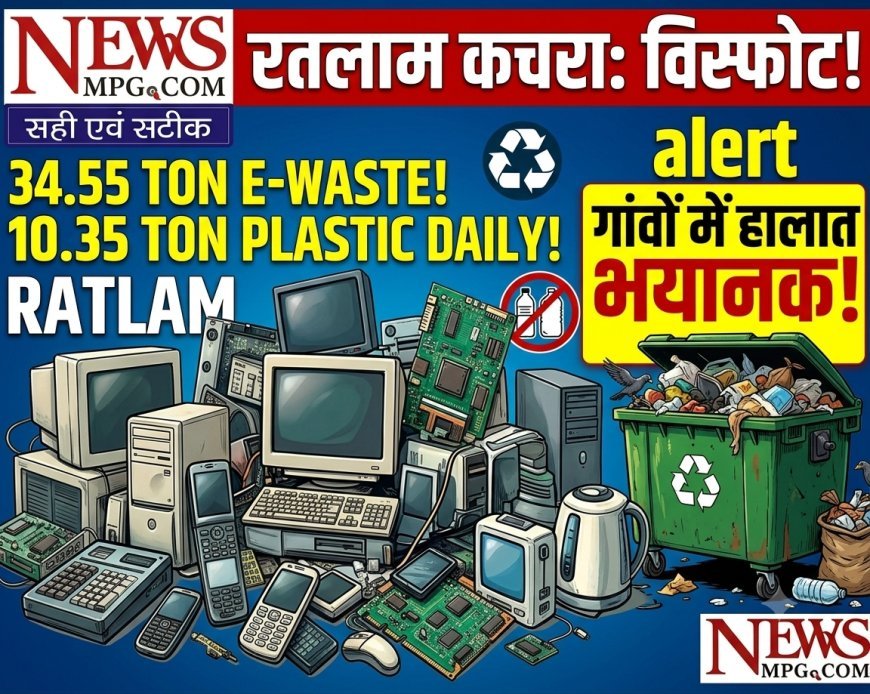 रतलाम में हर साल निकल रहा 34.55 टन ई-कचरा, लेकिन संग्रहण केंद्र 0  - रोज 10.35 टन प्लास्टिक भी बड़ी चुनौती